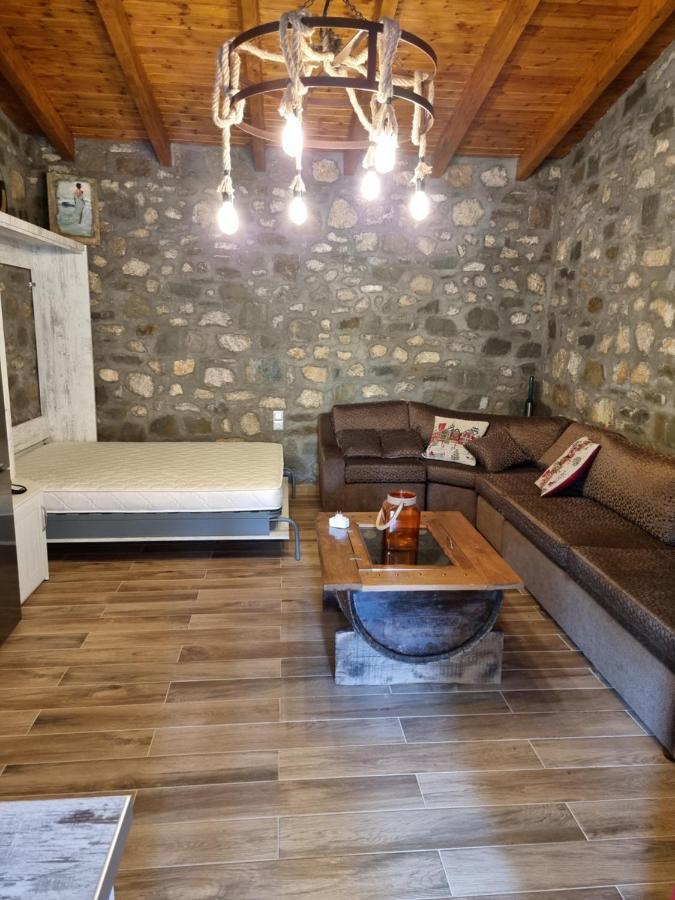 House With Big Garden And Barbeque In Nature Vourgareli Bagian luar foto